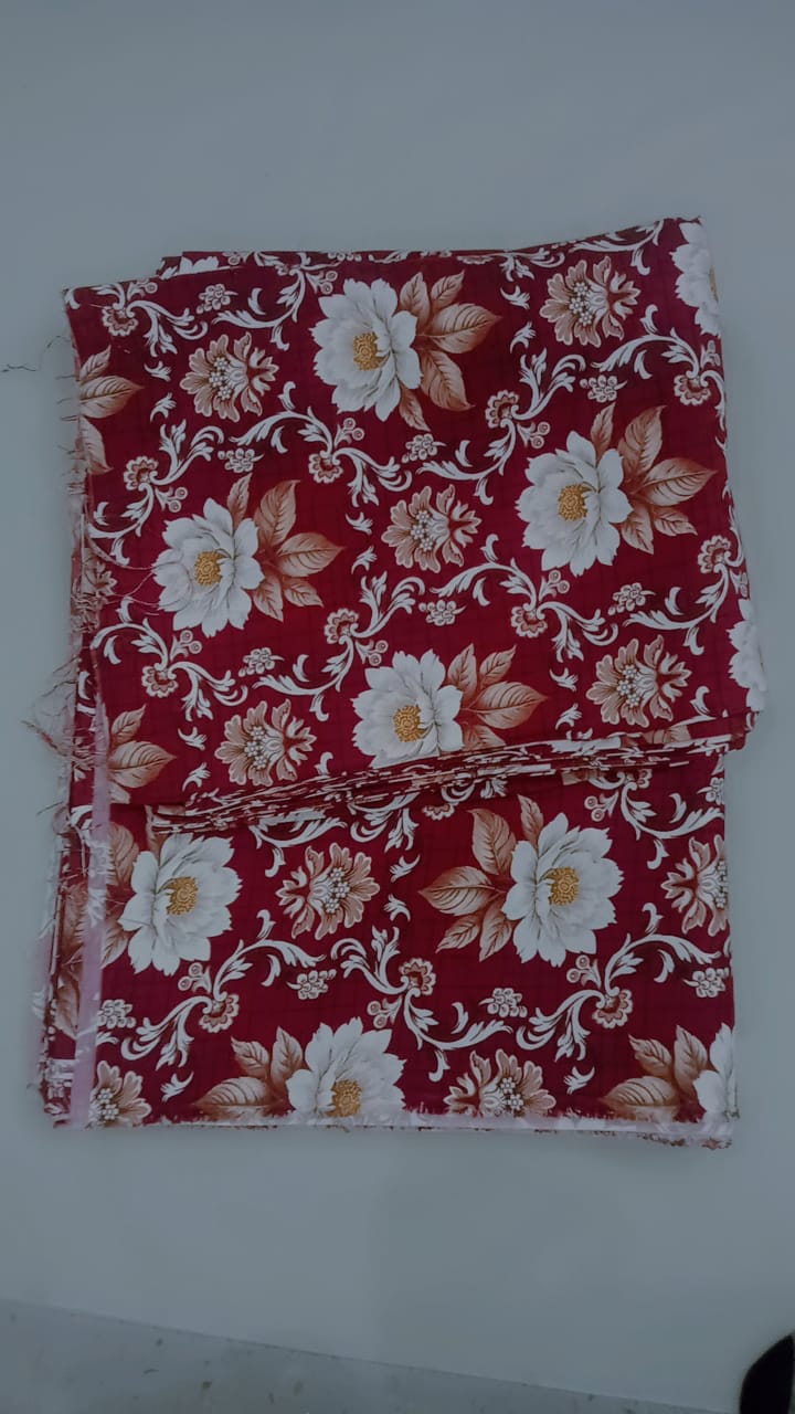 Elegant Maroon Floral Printed Bed Sheet – Premium Home Linen for Stylish Bedrooms