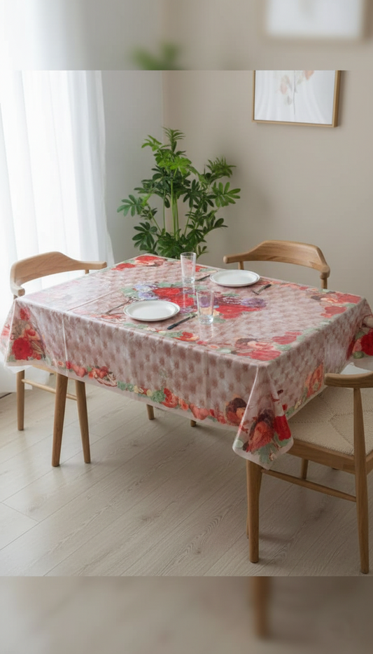 Premium Floral Table Mat – Blush Pink | Dining Table Cover