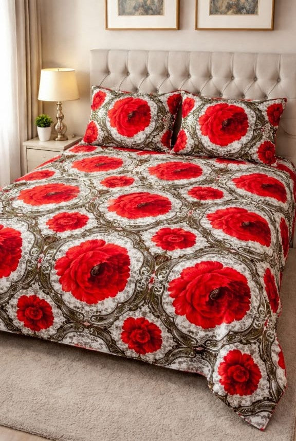 King Size Crystal Bed Sheet Set – Soft, Durable & Elegant