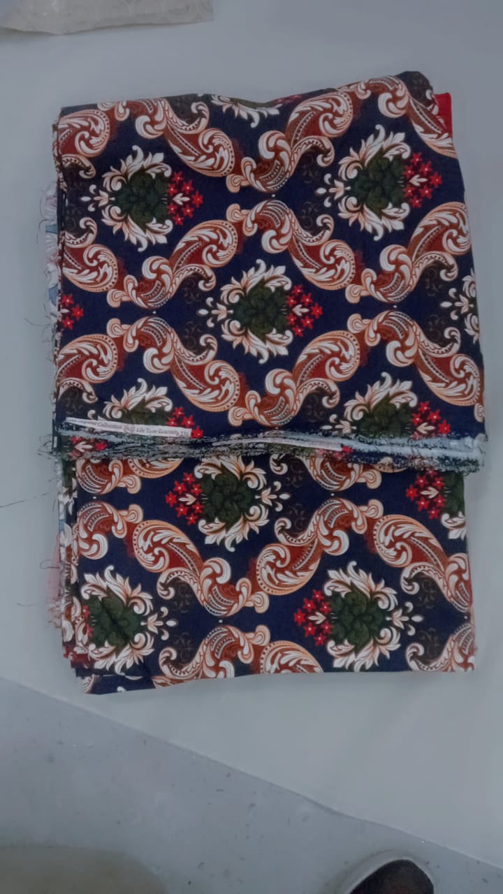 Classic Navy Blue Printed Bed Sheet – Premium Home Linen for Elegant Bedrooms